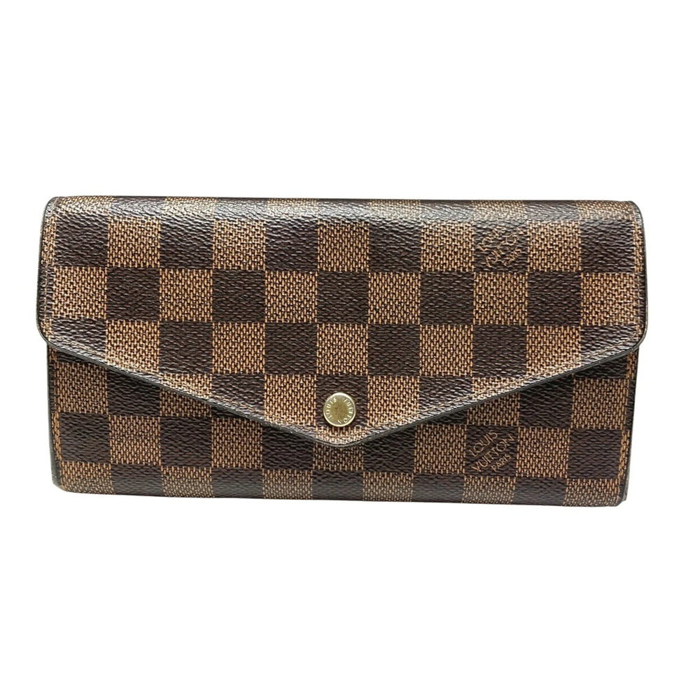 Louis Vuitton Portefeuille Sarah Ebene Long Wallet, Damier Canvas, N63209